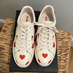 Coach low line valentine fashion sneakers for women.